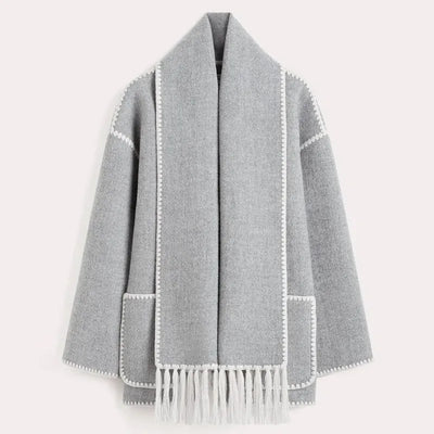Sionne | Fringed Jacket with Scarf