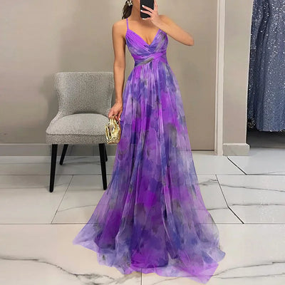 Giselle - Charming Maxi Dress with Floral Pattern