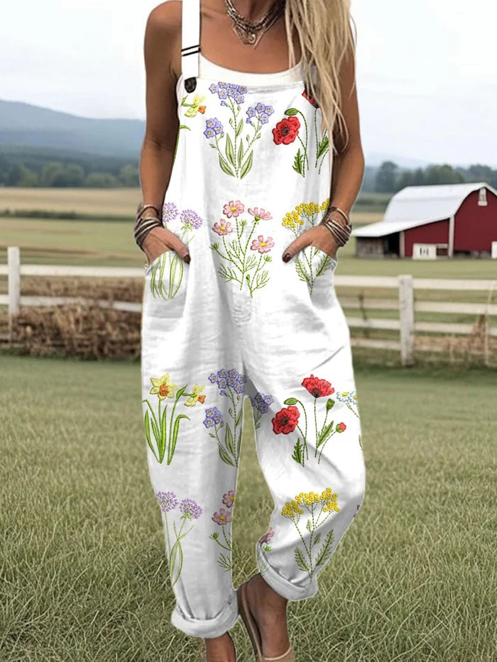 Sofia™ | Artistic Cotton Jumpsuit
