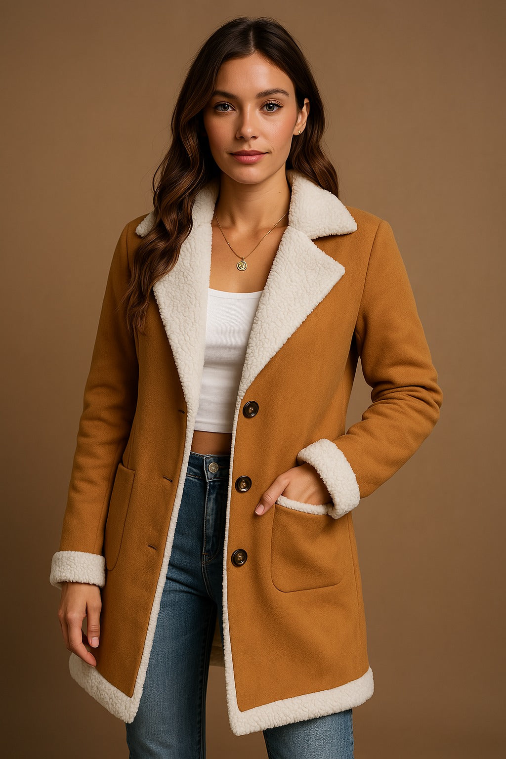 Amelia | Sherpa Fur Coat