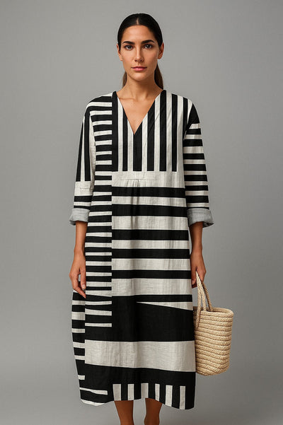 Doris™ | Elegant Geometric Dress