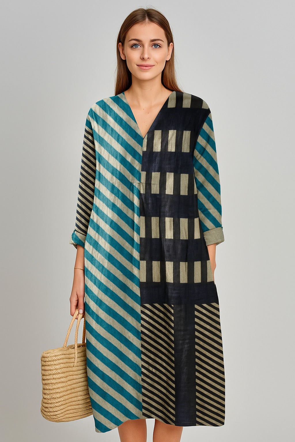Elissa™ | Elegant Geometric Dress