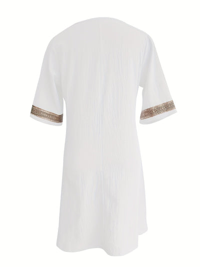 Izabela | Dress with Lace Neckline