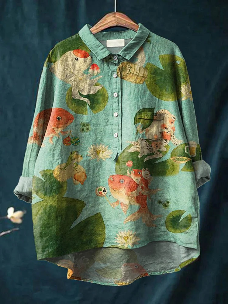 Rosie | Fish Art Blouse