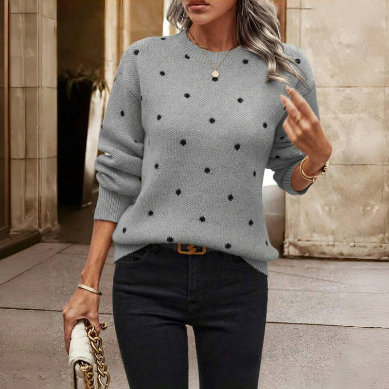Petra | Elegant Polka Dot Sweater
