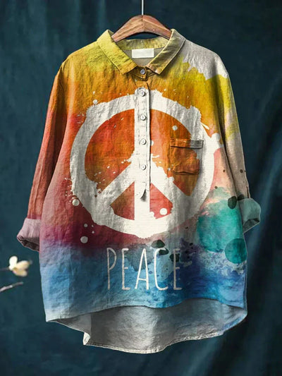Peace Hippie Art Blouse