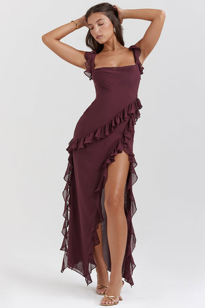 Meissa | Dress with Asymmetrical Ruffles