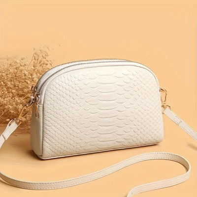Cora | Chic Mini Crossbody Bag in Faux Leather with Crocodile Texture