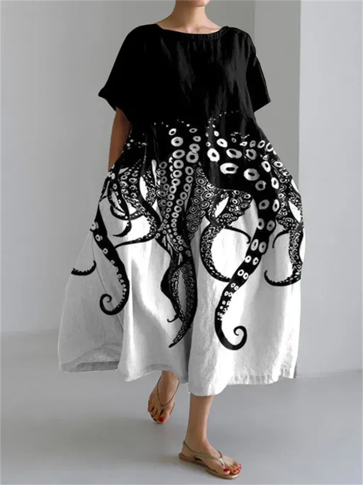 Raffaella | Artistic Summer Dress with a Loose Fit and Unique Style