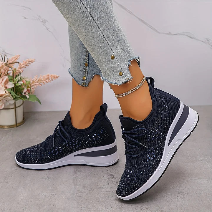 Giselle – Orthopaedic Trainers with Sparkling Rhinestones