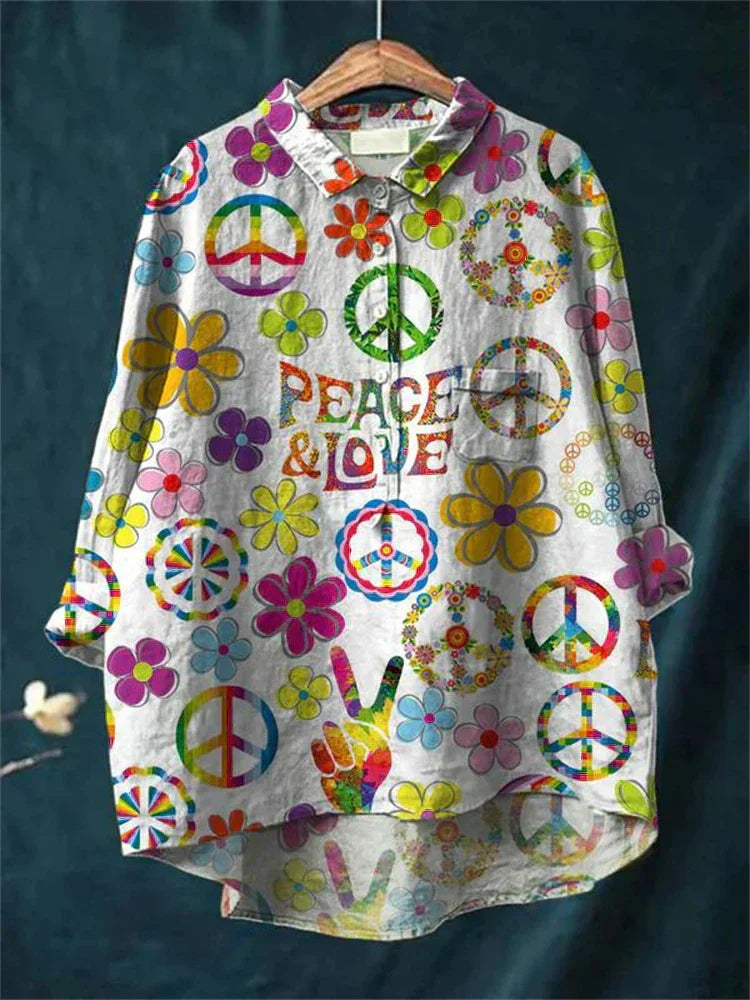 Peace Hippie Art Blouse