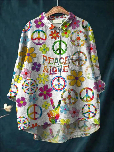 Peace Hippie Art Blouse