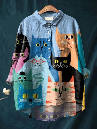Banjo | Cat Art Blouse