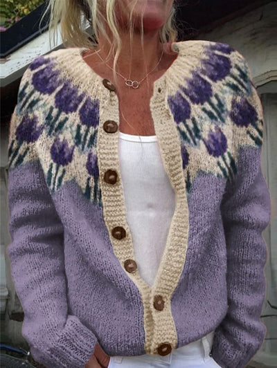 Keysha | Cardigan with Floral Pattern