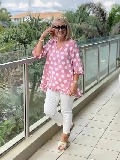 Chloe | V-Neck Élegante Top