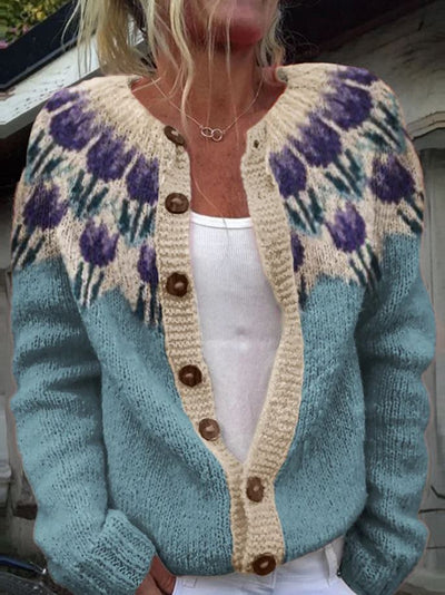 Keysha | Cardigan with Floral Pattern