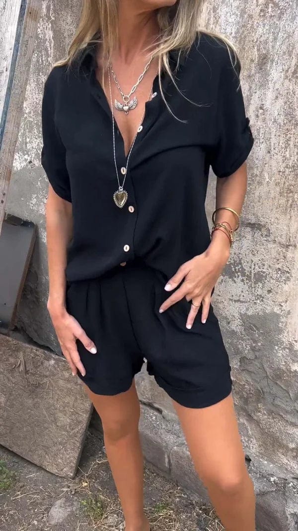 Pauline - cotton and linen blouse set