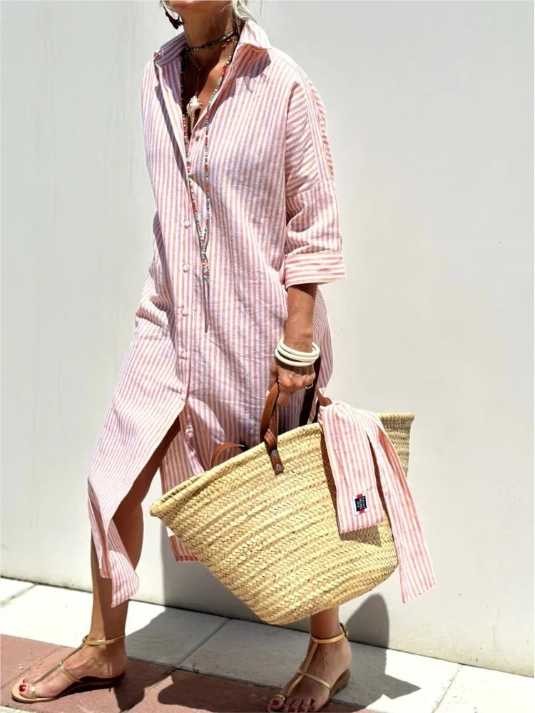 Géraldine | Stylish and Elegant Striped Dress