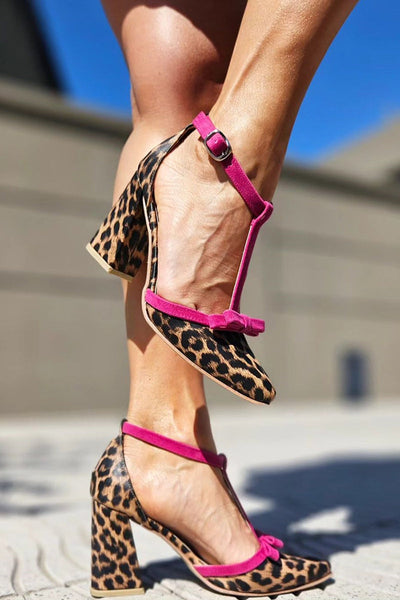 Beauu™ | Green Panther Print Sandals with Colourful Details
