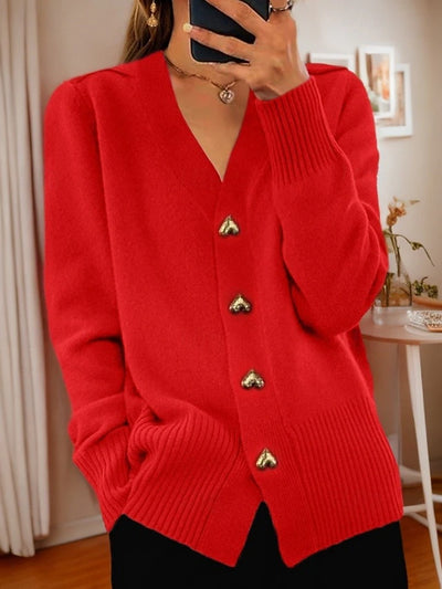 Adele | Elegant Cardigan with Heart Buttons