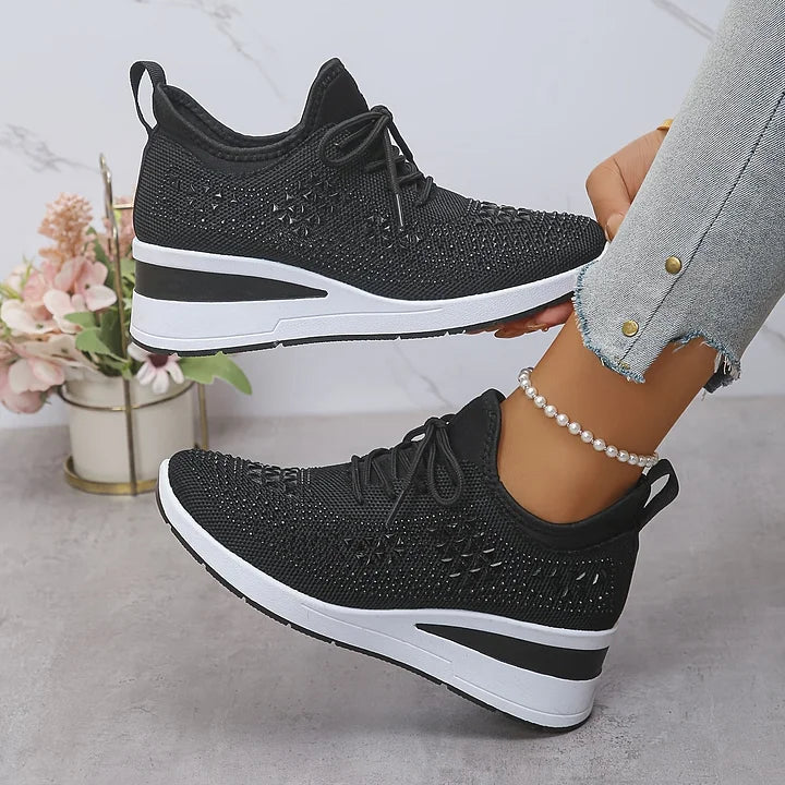 Giselle – Orthopaedic Trainers with Sparkling Rhinestones