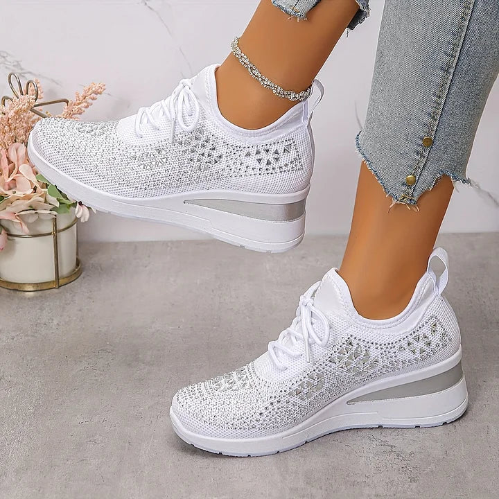 Giselle – Orthopaedic Trainers with Sparkling Rhinestones