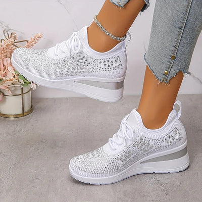 Giselle – Orthopaedic Trainers with Sparkling Rhinestones
