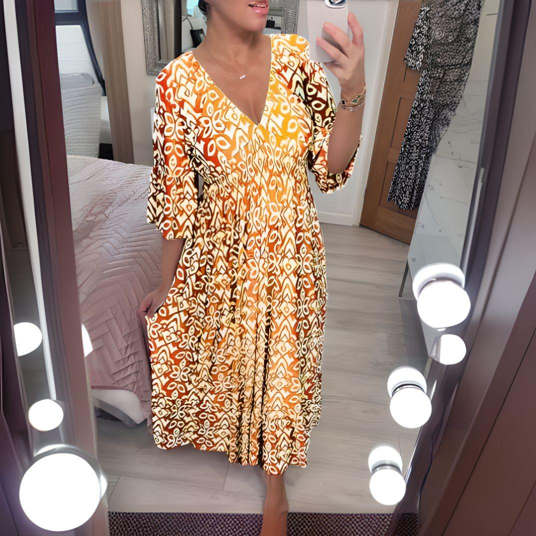 Isabella | Boho Patterned Dress