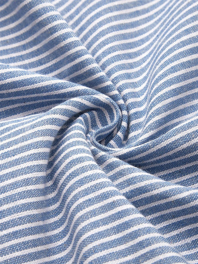 Lenna | Midi Dress in Striped Cotton