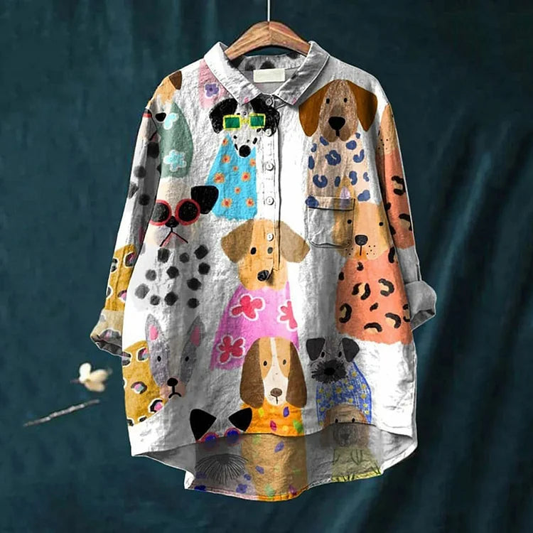 Fiona | Dog Art Blouse