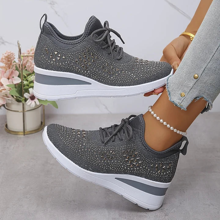 Giselle – Orthopaedic Trainers with Sparkling Rhinestones