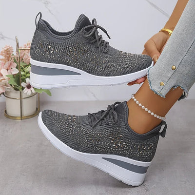 Giselle – Orthopaedic Trainers with Sparkling Rhinestones