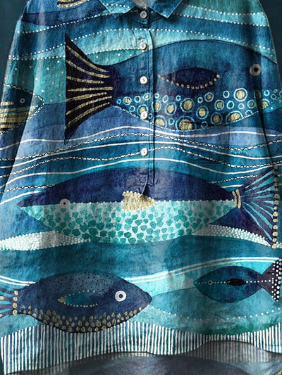 Jax Ocean Art Blouse