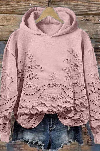 Lace Hoodie Sweater Prato