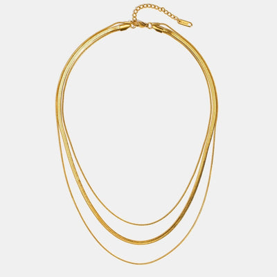 Gold Multi-Layered Chain Necklace