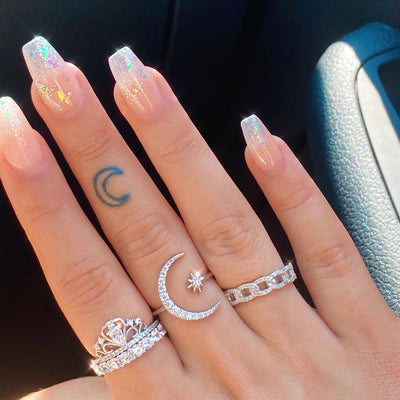 Luna and Stella Silver Ring