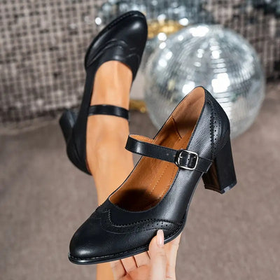 Aida - Leather Orthopaedic Heels | Premium Edition