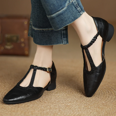 Elena - Orthopaedic Leather Heels ⏐ Premium Edition