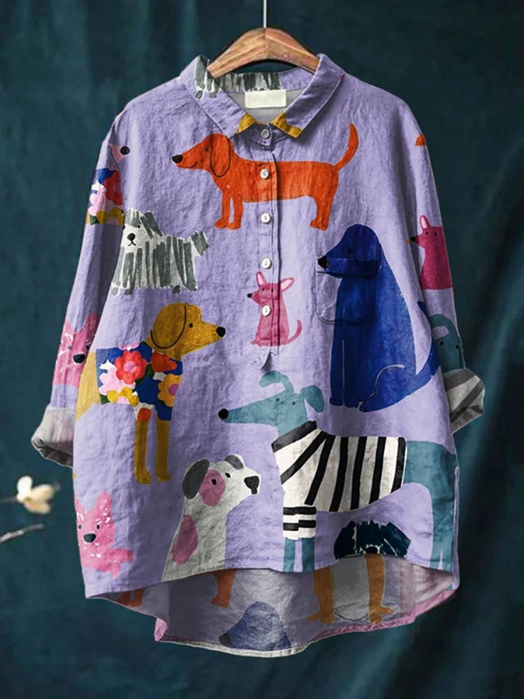Chloe | Dog Art Blouse