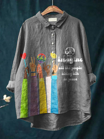 Peace Hippie Art Blouse