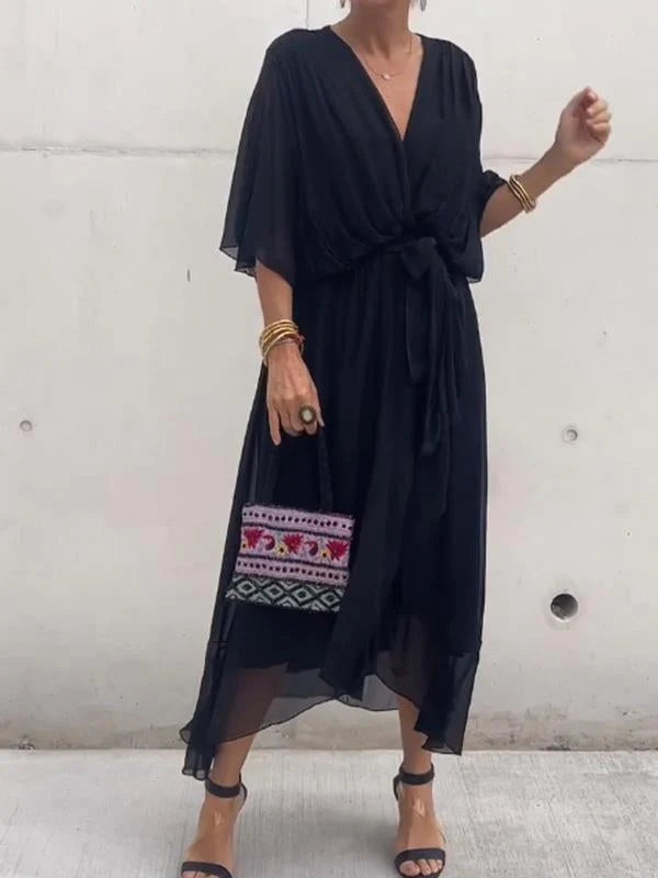 Thyra - Elegant Dress with V-Neck