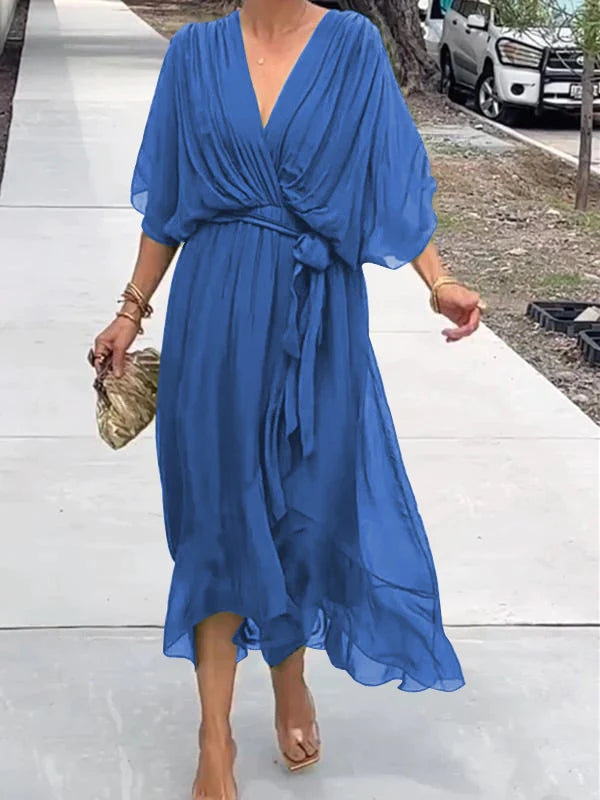 Thyra - Elegant Dress with V-Neck