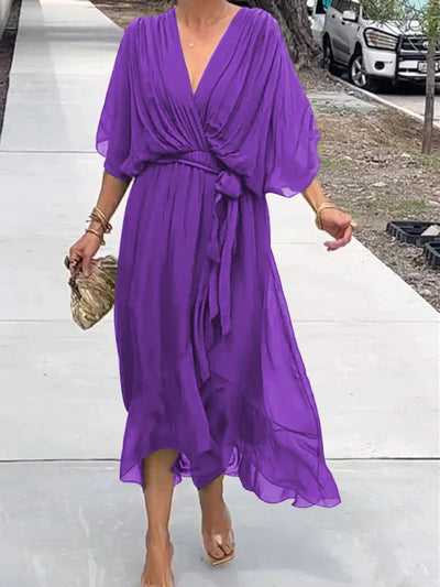 Thyra - Elegant Dress with V-Neck