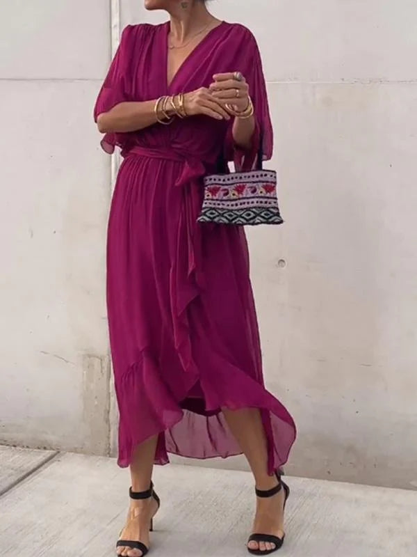 Thyra - Elegant Dress with V-Neck