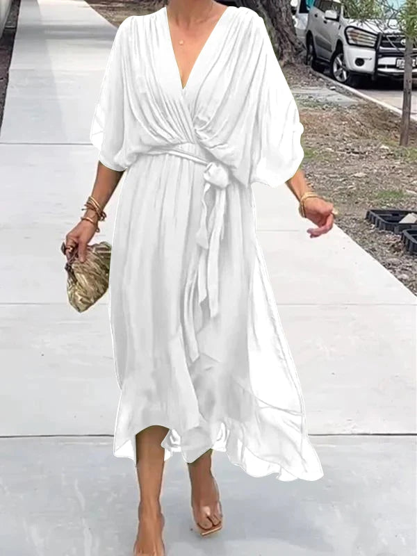Thyra - Elegant Dress with V-Neck