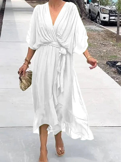 Thyra - Elegant Dress with V-Neck