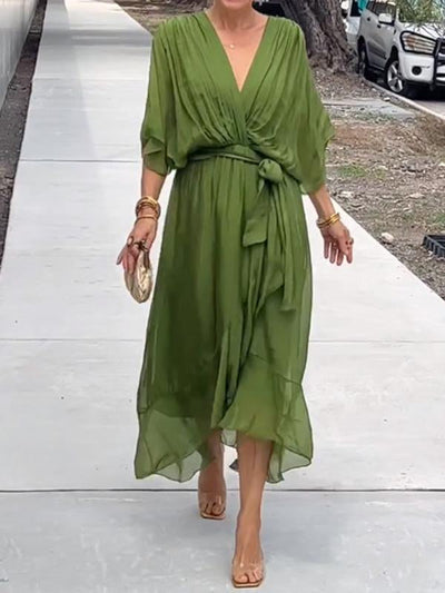 Thyra - Elegant Dress with V-Neck