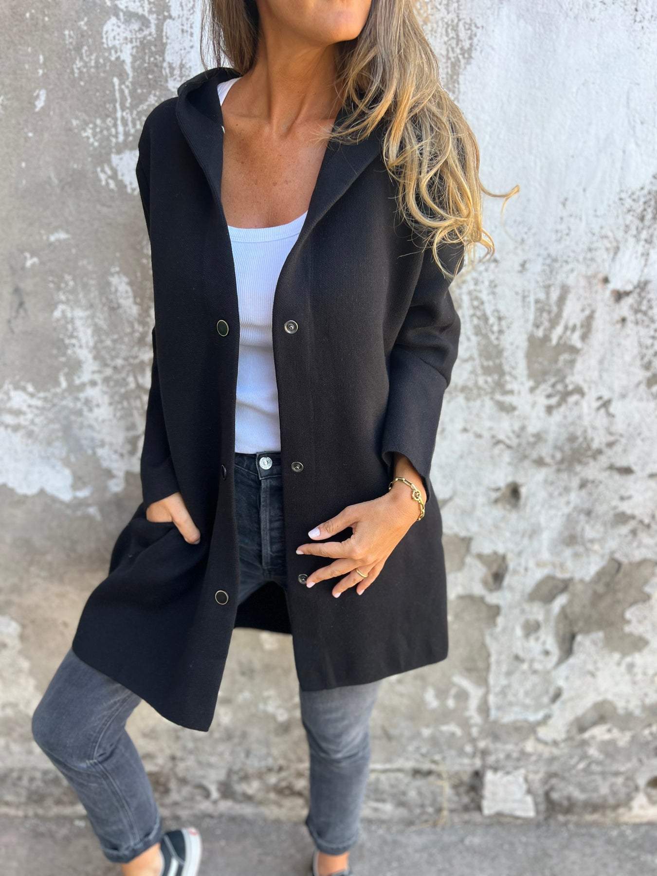 Jacqueline | Loose Hoodie Jacket with Buttons