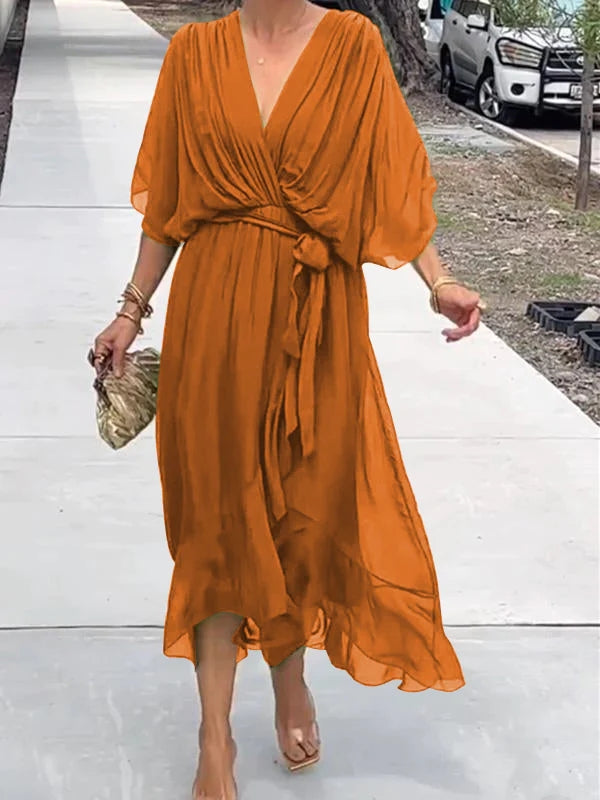 Thyra - Elegant Dress with V-Neck