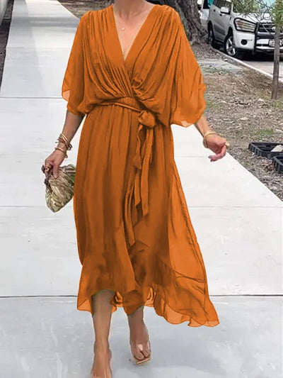 Thyra - Elegant Dress with V-Neck
